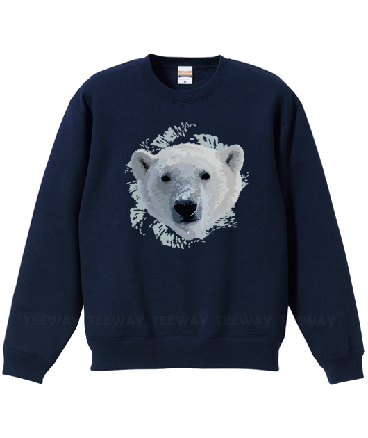 女-刷毛厚棉Tee-大白熊