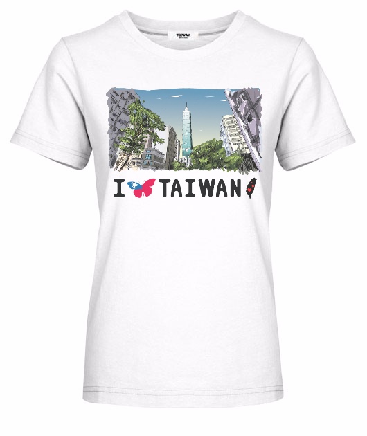 女-短袖圓領T-我愛台灣 i Taiwan