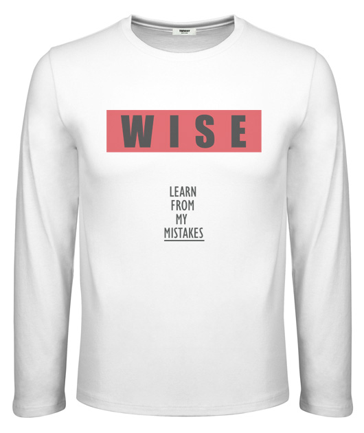 男-長袖圓領T-WISE