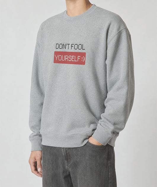 男-刷毛厚棉Tee-別愚弄自己