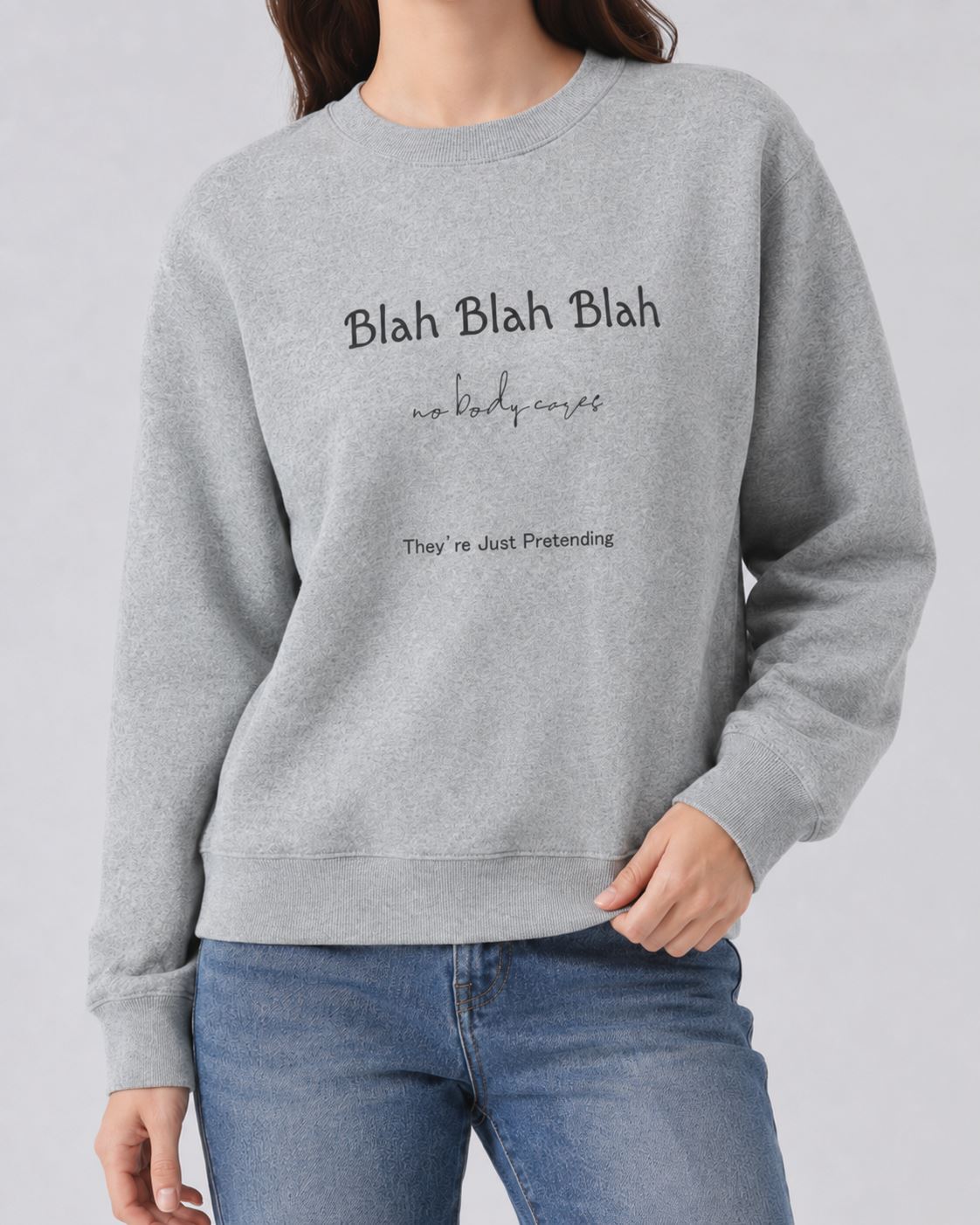 女-刷毛厚棉Tee-叭啦叭啦叭啦
